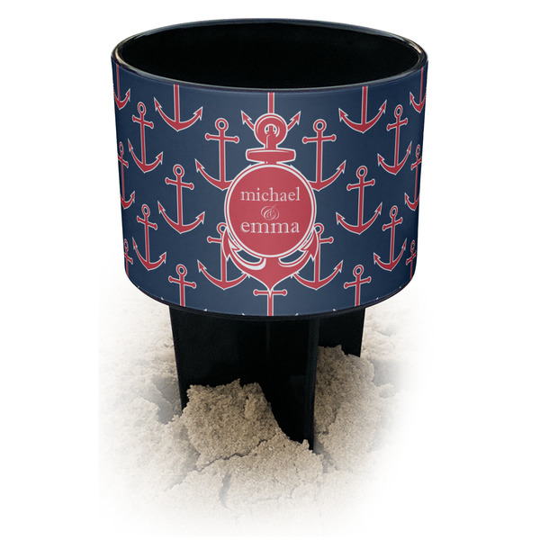 Custom All Anchors Black Beach Spiker Drink Holder (Personalized)