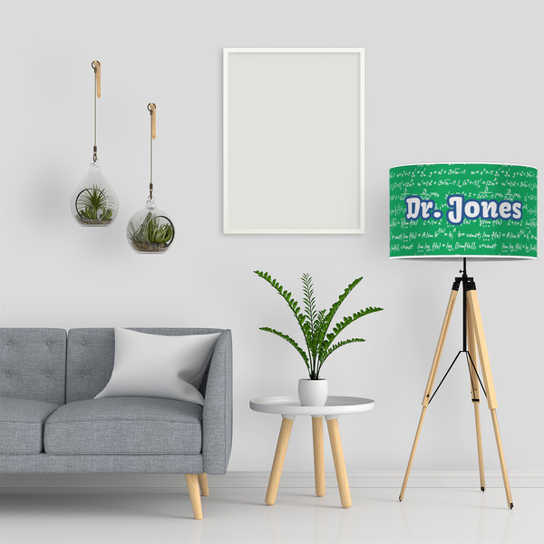 Equations 12" Drum Lampshade - LIFESTYLE