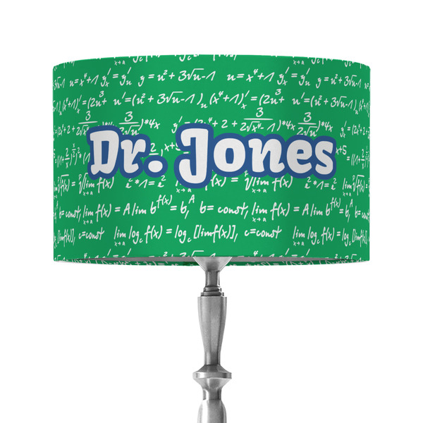 Equations 12" Drum Lampshade - ON STAND (Fabric)