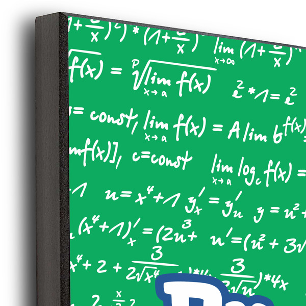 Equations 12x12 Wood Print - Closeup