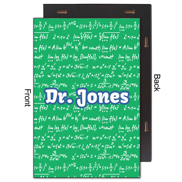 Equations 20x30 Wood Print - Front & Back View
