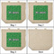 Equations 3 Reusable Cotton Grocery Bags - Front & Back View