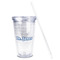 Equations Acrylic Tumbler - Full Print - Front straw out