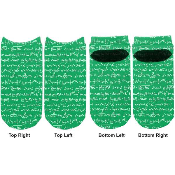 Equations Adult Ankle Socks - Double Pair - Front and Back - Apvl