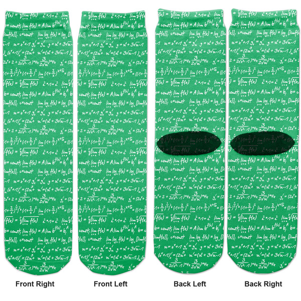 Equations Adult Crew Socks - Double Pair - Front and Back - Apvl