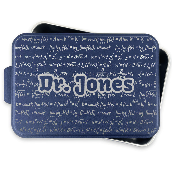 Equations Aluminum Baking Pan - Navy Lid - FRONT w/lid off