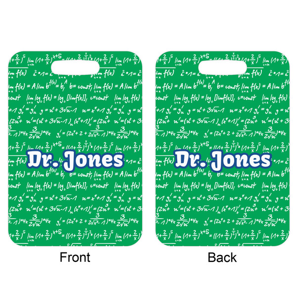 Equations Aluminum Luggage Tag (Front + Back)