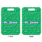 Equations Aluminum Luggage Tag (Front + Back)