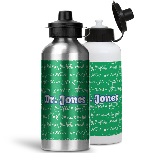 Equations Aluminum Water Bottles - MAIN (white &silver)