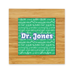 Equations Bamboo Trivet with Ceramic Tile Insert (Personalized)