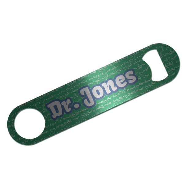 Custom Equations Bar Bottle Opener - Silver w/ Name or Text