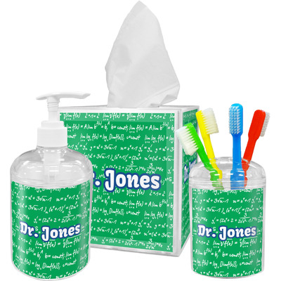 Equations Acrylic Bathroom Accessories Set w/ Name or Text