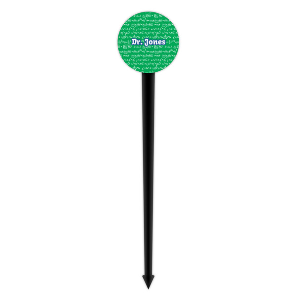 Equations Black Plastic 4" Food Pick - Round - Single Pick