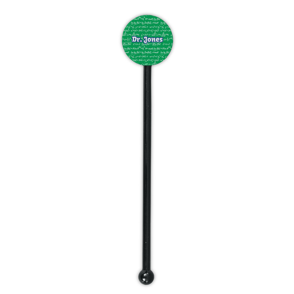 Equations Black Plastic 5.5" Stir Stick - Round - Single Stick