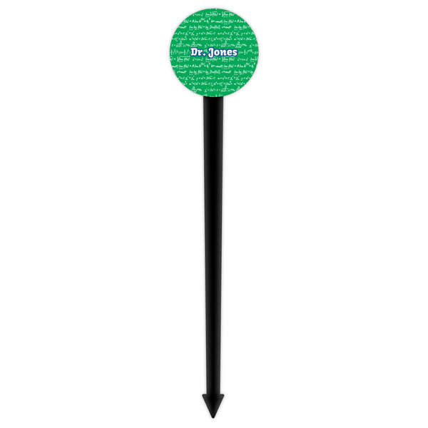 Equations Black Plastic 6" Food Pick - Round - Single Pick