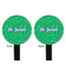 Equations Black Plastic 7" Stir Stick - Double Sided - Round - Front & Back
