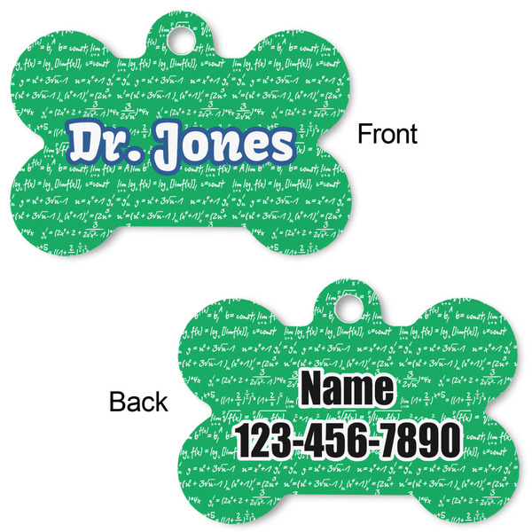Equations Bone Shaped Dog ID Tag - Large - Approval