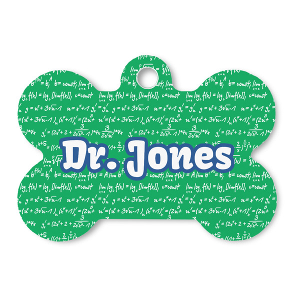 Custom Equations Bone Shaped Dog ID Tag (Personalized)