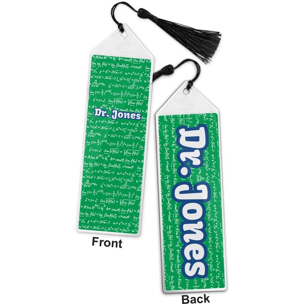 Equations Bookmark with tassel - Front and Back