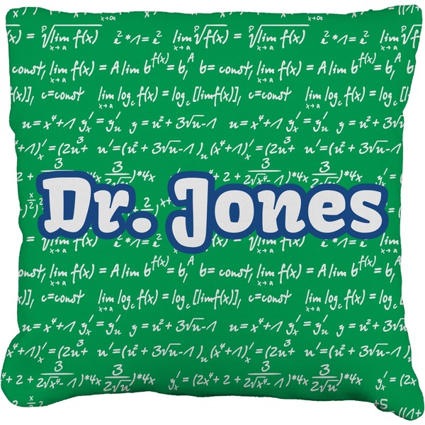 Custom Equations Faux-Linen Throw Pillow 18" (Personalized)