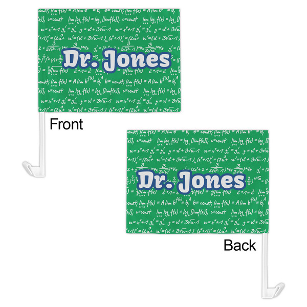 Equations Car Flag - 11" x 8" - Front & Back View