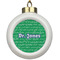 Equations Ceramic Ball Ornament (Personalized)