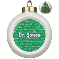 Equations Ceramic Ball Ornament - Christmas Tree (Personalized)