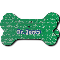 Equations Ceramic Dog Ornament - Front & Back w/ Name or Text