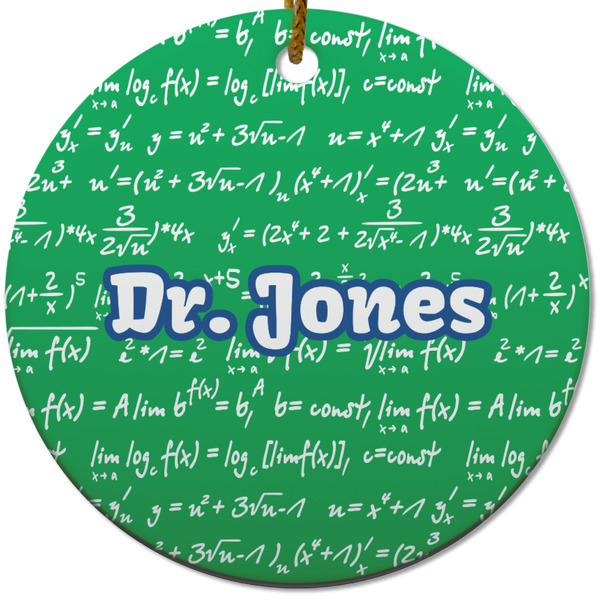 Equations Ceramic Flat Ornament - Circle (Front)