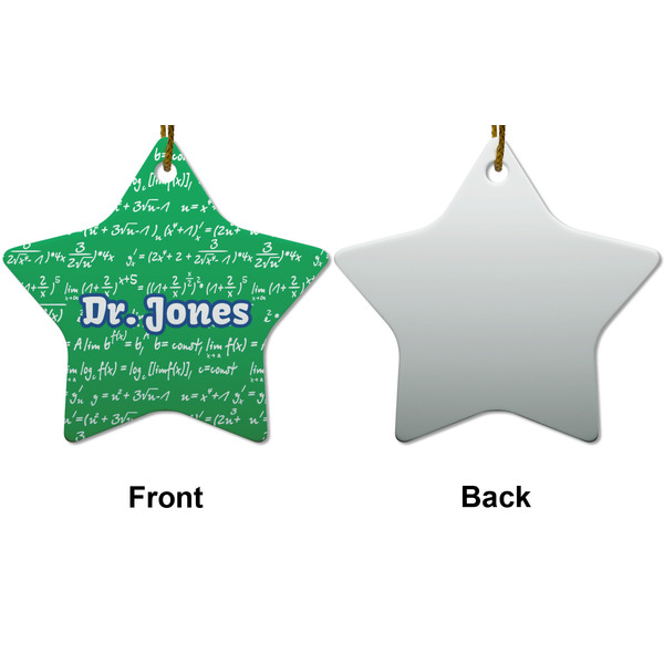 Equations Ceramic Flat Ornament - Star Front & Back (APPROVAL)