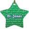 Equations Star Ceramic Ornament w/ Name or Text