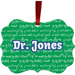 Equations Metal Frame Ornament - Double Sided w/ Name or Text