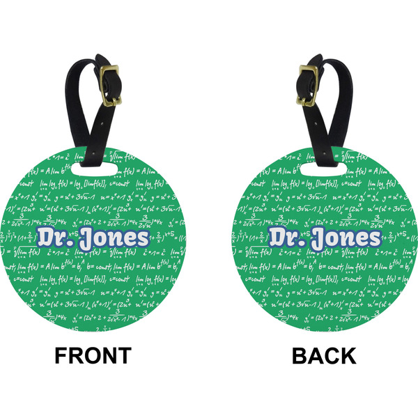 Equations Circle Luggage Tag (Front + Back)