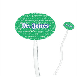 Equations 7" Oval Plastic Stir Sticks - Clear (Personalized)