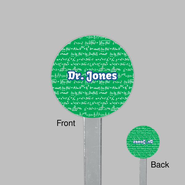 Equations Clear Plastic 7" Stir Stick - Round - Front & Back