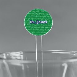 Equations 7" Round Plastic Stir Sticks - Clear (Personalized)