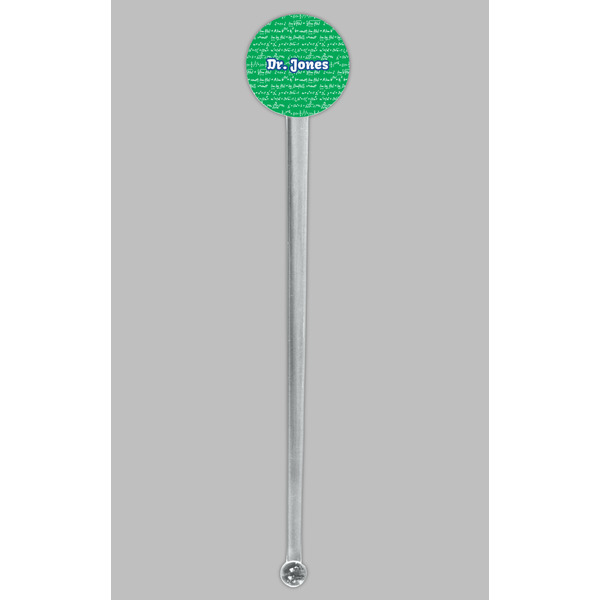 Equations Clear Plastic 7" Stir Stick - Round - Single Stick