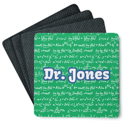 Equations Square Rubber Backed Coasters - Set of 4 (Personalized)