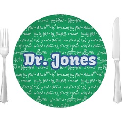 Equations Glass Lunch / Dinner Plate 10" (Personalized)