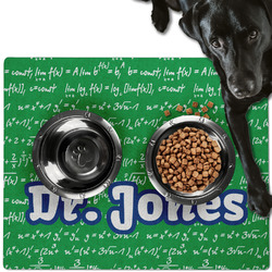 Equations Dog Food Mat - Large w/ Name or Text