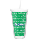 Equations Double Wall Tumbler with Straw (Personalized)