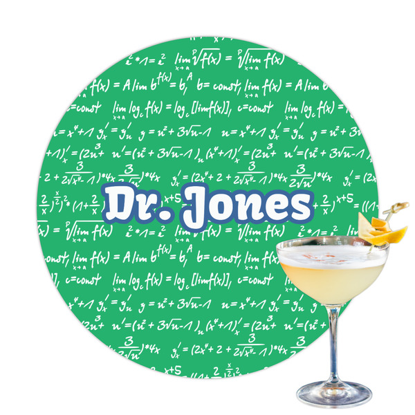 Custom Equations Printed Drink Topper - 3.25" (Personalized)