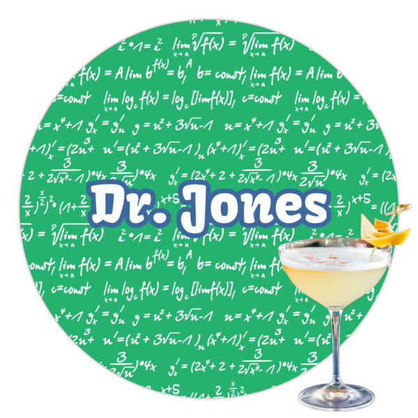 Custom Equations Printed Drink Topper - 3.5" (Personalized)