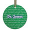 Equations Frosted Glass Ornament - Round