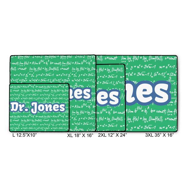Equations Gaming Mats - SIZE CHART
