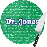 Equations Round Glass Cutting Board (Personalized)