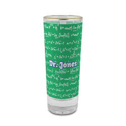 Equations 2 oz Shot Glass -  Glass with Gold Rim - Set of 4 (Personalized)