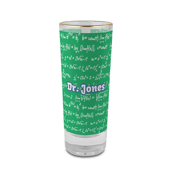 Custom Equations 2 oz Shot Glass -  Glass with Gold Rim - Set of 4 (Personalized)