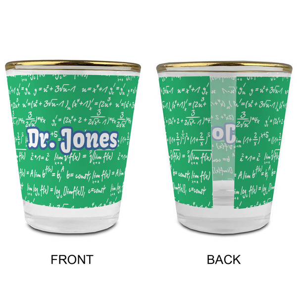 Equations Glass Shot Glass - with gold rim - APPROVAL