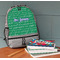 Equations Large Backpack - Gray - On Desk
